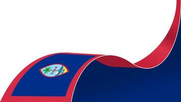 waving Guam flag background with copy space for text. guam national day vector