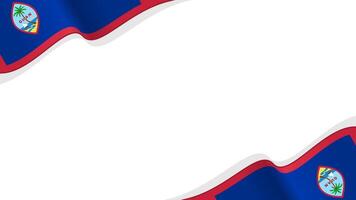 waving Guam flag frame background with copy space for text. guam national day vector
