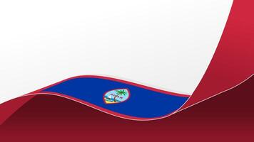wavy Guam flag background with copy space for text. guam national day vector