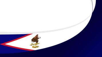 waving American samoa flag ribbon background with copy space for text. for banner national day vector