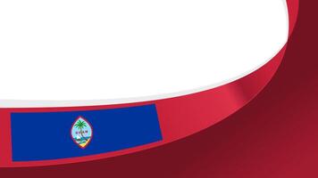waving Guam flag ribbon background with copy space for text. guam national day vector