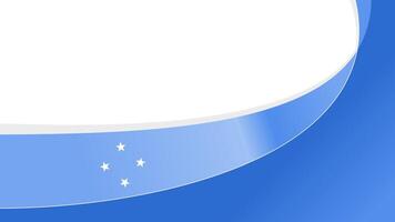 waving micronesia flag ribbon background with copy space for text. micronesia national day vector