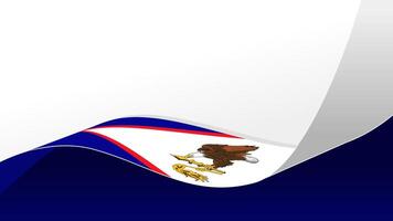 waving American samoa flag background with copy space for text. for banner national day vector
