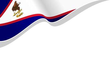 waving American samoa flag frame background with copy space for text. for banner national day vector