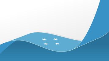 waving micronesia flag background with copy space for text. micronesia national day vector