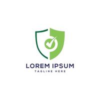 Durability Security logo design modern design Shield check mark concept for durable vector