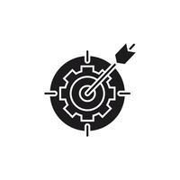 Target Setting, Gear Mechanism, and Achievement Icons. These icons use glyp style eps files. vector