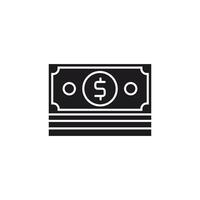 Stack of money icon. Dollar sign illustration. These icons use glyp style eps files. vector