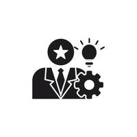 Innovator Icon,Business Idea, Solution, and Leadership. This icon uses a glyp style eps file. vector