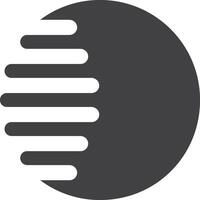 Abstract Circle Logo with Speed Lines vector