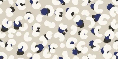 Pastel seamless leopard pattern with bold spots and light accents on a soft beige background. Ideal for textile design, fashion, packaging, and digital projects inspired by wild animal prints vector