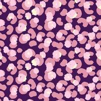 Stylish leopard inspired seamless pattern with pink spots, organic shapes on a burgundy background. Abstract creative print for fashion design, modern decor, and artistic branding projects. vector
