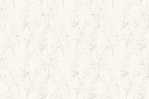 Minimalist seamless pattern with delicate wild grass silhouettes on a light background. Elegant and natural botanical texture, ideal for textiles, wallpapers, packaging, and stationery. vector