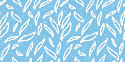 Seamless abstract pattern with textured organic shapes. Plain blue background. hand drawn. Minimalist designs print for textiles, stationery, , modern decor, adding energy and playfulness. vector