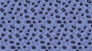 Playful seamless leopard pattern with abstract spots on a blue background. bold and modern design animal print perfect for textiles, fashion, digital art, and trendy decor projects vector