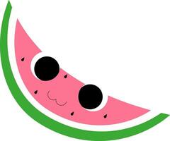 Cute melon in cartoon style vector