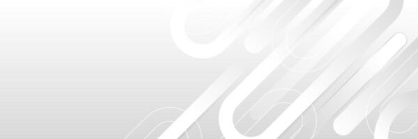 White Gradient Background with Geometric Shapes in Minimal Abstract Style for Banners and Posters vector