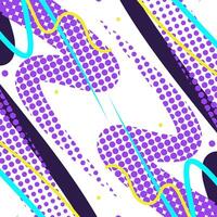 Abstract Vibrant Background with Colorful Lines and Halftone Dots in Pop Art Style vector