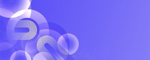 Modern and Minimalist Abstract Background in Purple Gradient with Circular Shapes vector