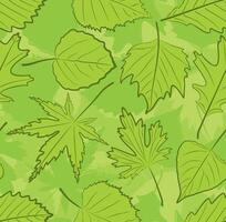 Seamless background with leaves. vector