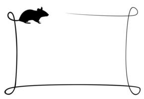 square Frame with mouse. vector