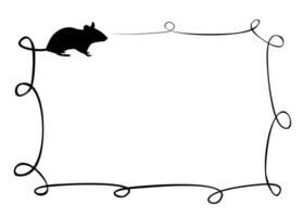 square frame with the mouse. vector