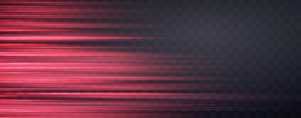 Speed rays, velocity light neon flow, zoom in motion effect, red glow speed lines, colorful light stripes.