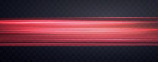 Speed rays, velocity light neon flow, zoom in motion effect, red glow speed vector