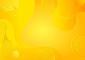 abstract yellow gradient wave background with flowing line and geometric shape vector