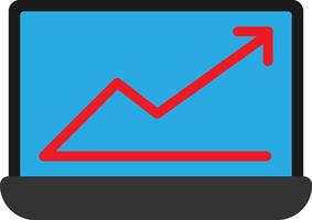 Laptop Computer Business Graph vector