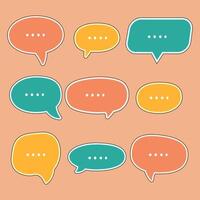 Colorful Speech Bubble Set Illustration Design. Perfect for communication, social media, web design, and dialogue representations vector