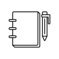 Icon a notebook, isolated against a clean background vector