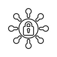 icon secure network vector