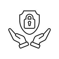 Icon a secure, isolated against a clean background. vector