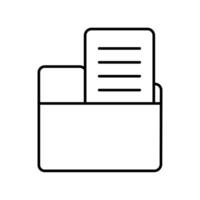 Icon a folder, isolated against a clean background vector