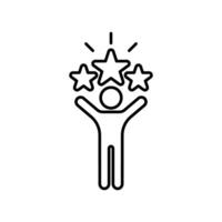 Icon a confidence, isolated against a clean background. vector
