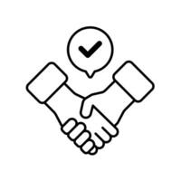Icon a commitment, isolated against a clean background vector