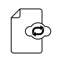 Icon a sync file. vector