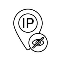 Icon a hide IP, isolated against a clean background vector