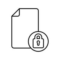 Icon a locked file, isolated against a clean background vector