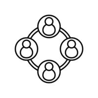 Icon a collaboration, isolated against a clean background vector