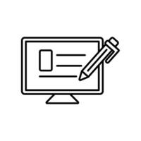 Icon a copywriting, isolated against a clean background. vector