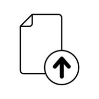 Icon a upload file, isolated against a clean background vector