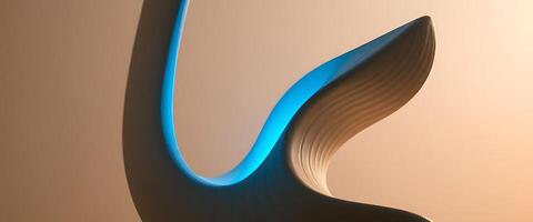sculpture of a curved curved object on a table photo