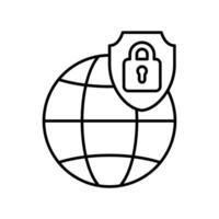 Icon a internet security, isolated against a clean background vector