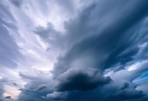 A stormy sky with clouds and dark clouds photo