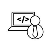 Icon a web developer, isolated against a clean background vector