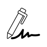 Icon a signature isolated against a clean background vector