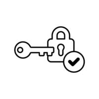 Icon a secure access, vector
