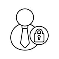 Icon a privacy isolated against a clean background. vector